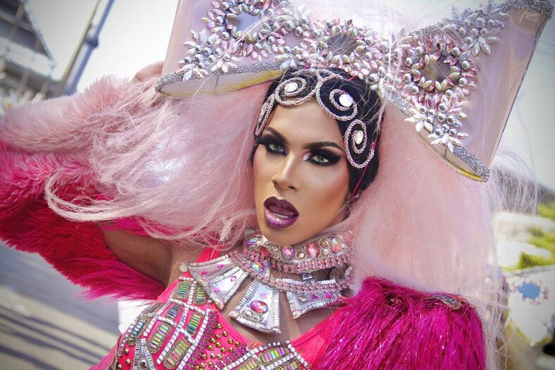 A drag queen performs at Carnaval Gay de Barranquilla