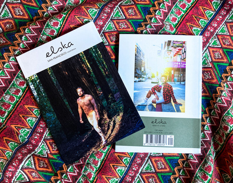 A picture of the front and back cover of Elska Magazine.