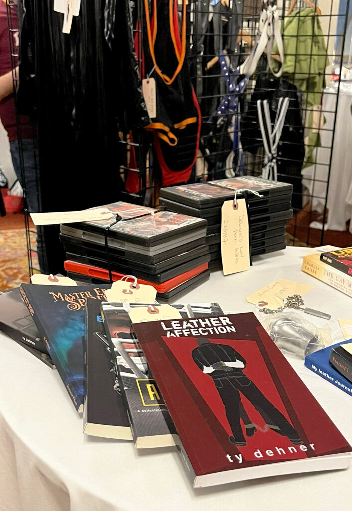 Attendees could purchase a variety of kink and BSDM books at the vendor fair.
