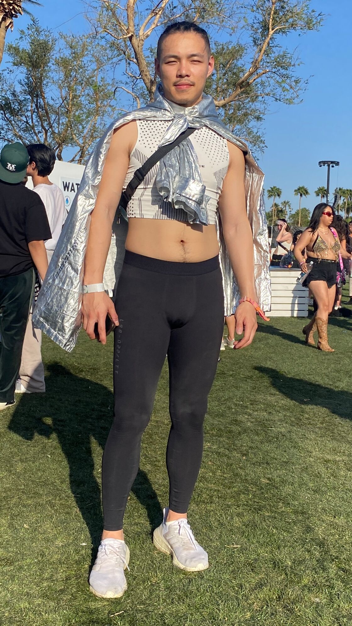 Sporting some silver flair.