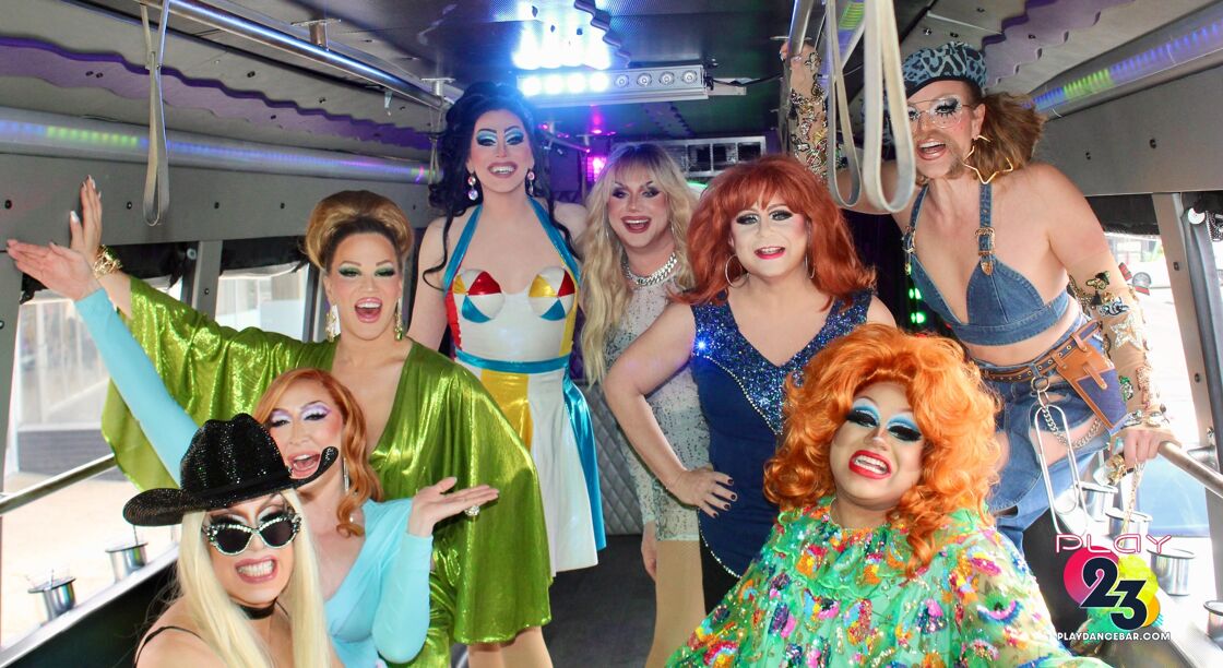 Play Bar has a drag-studded tour bus. Need we say more?