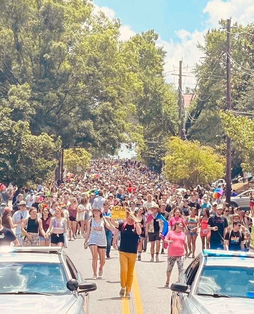 The streets were filled with marchers during Athens Pride 2022.