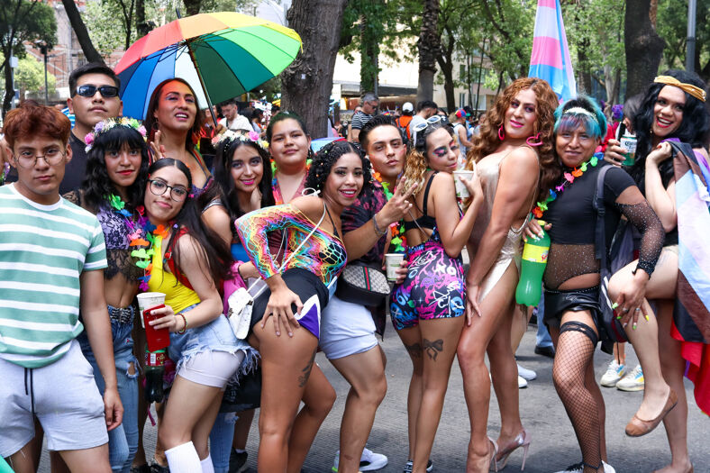 Hundreds of thousands of LGBTQ+ people marched in Mexico City's Pride march in 2023.