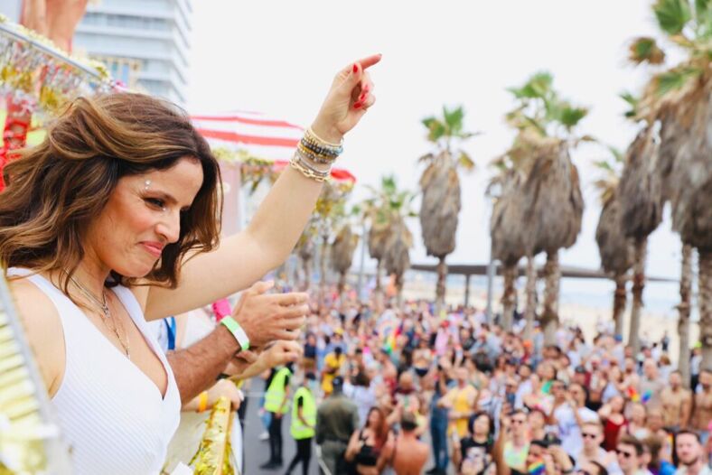 The crowd at Tel Aviv Pride 2023