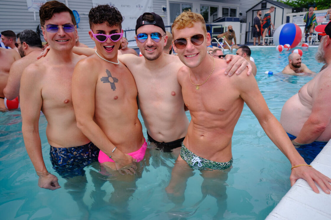 Camp Pool Party & Bear Market attendees at Provincetown Bear Week