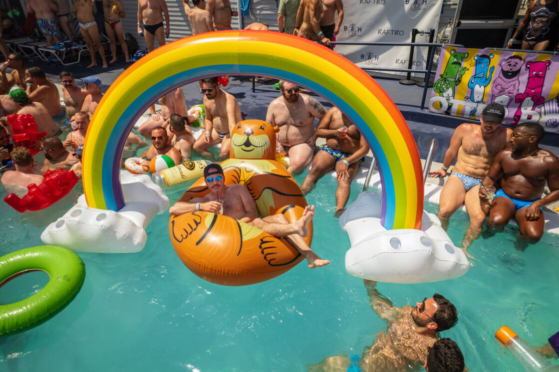 Otter Pop Pool Party attendees at Provincetown Bear Week