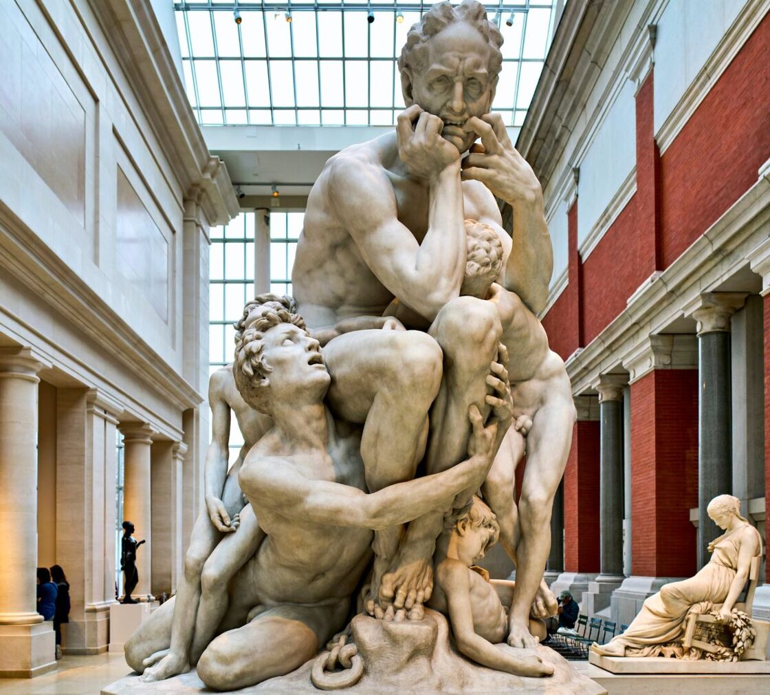 "Ugolino and his sons" scuplture at the Met
