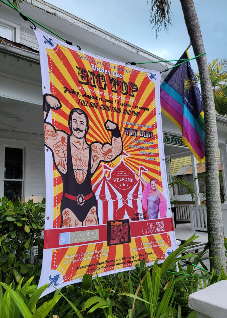 Poster at Tropical Heat in Key West.