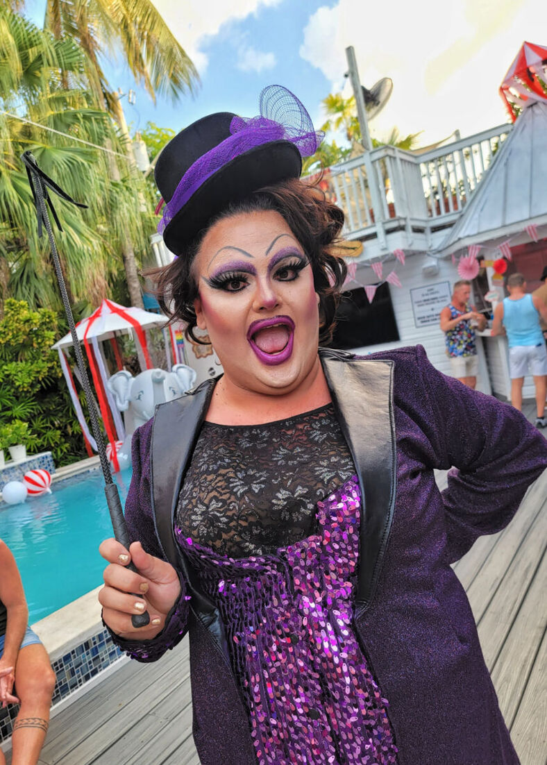 Drag performer at Tropical Heat in Key West.