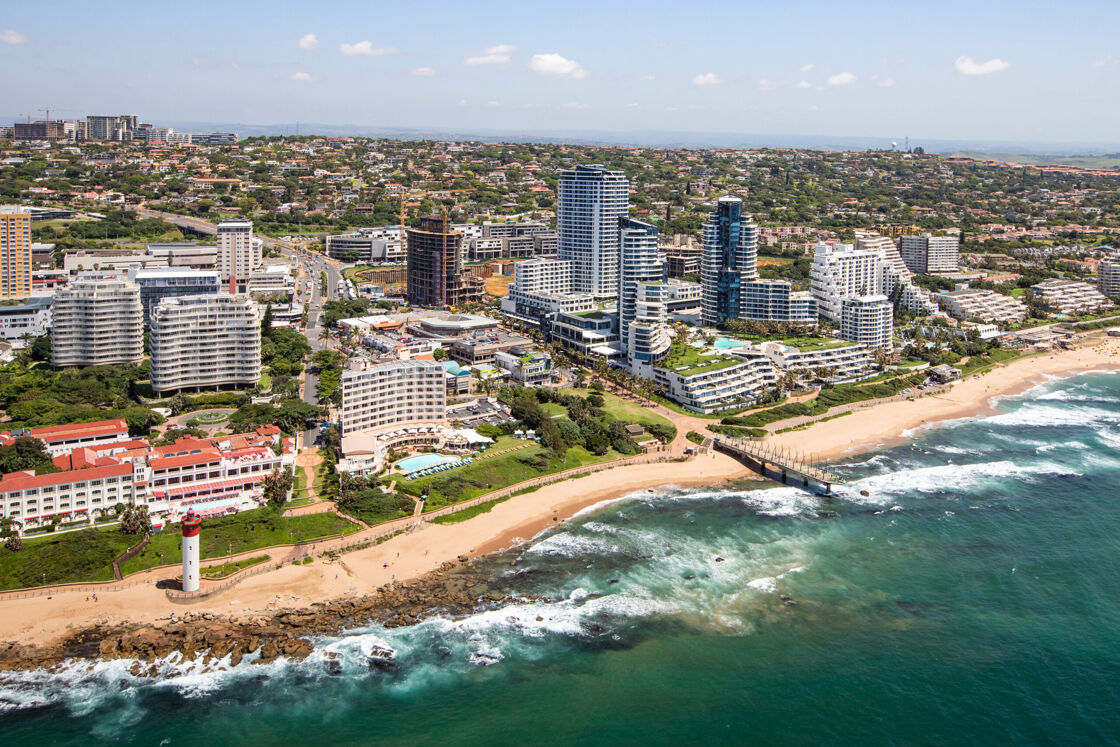 the beaches and resorts of the lgbtq+ honeymoon destination of Durban, south africa