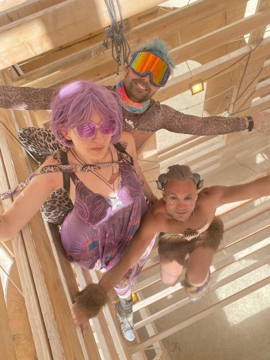 Kim, Joey, and Badger ascending Nosotres.