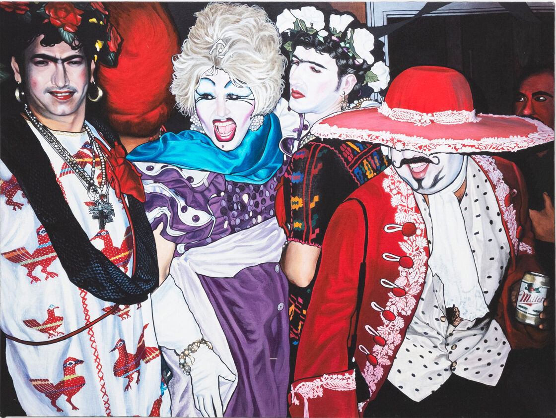 MCASD’s permanent collection includes works by several queer artists, including Joey Terrill’s “Jeff, Victor, Luiz and George” (1992-1993).