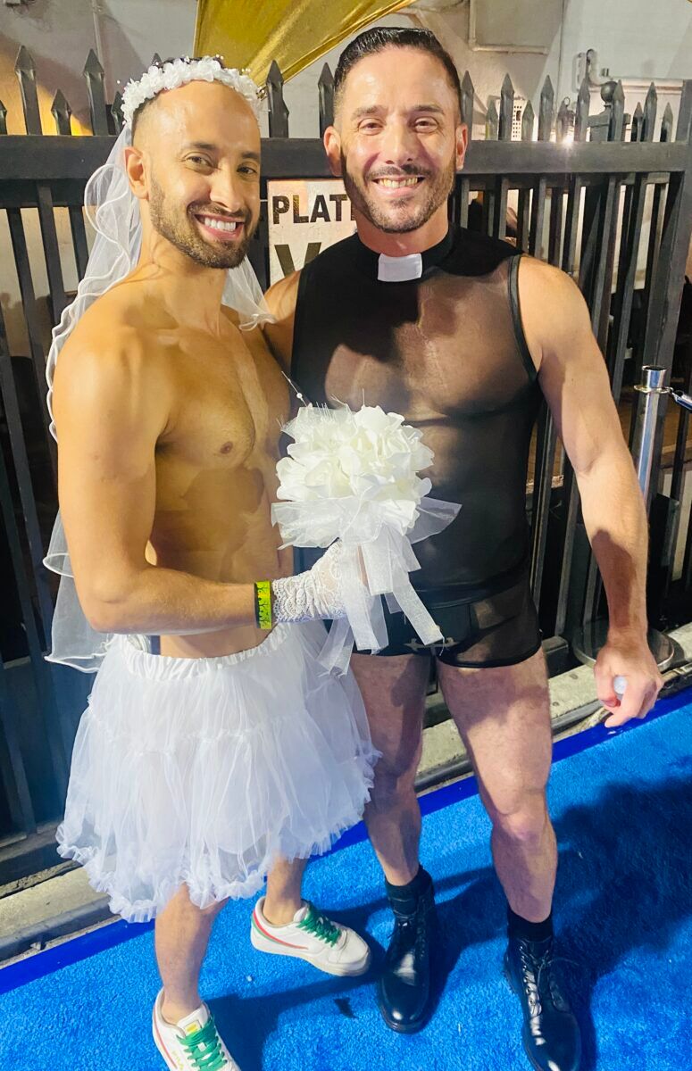 It's a nice day for a white wedding.