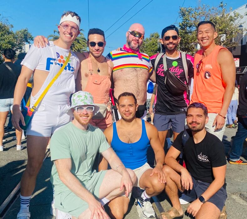 Members of the queer Burning Man camp Glamcocks.