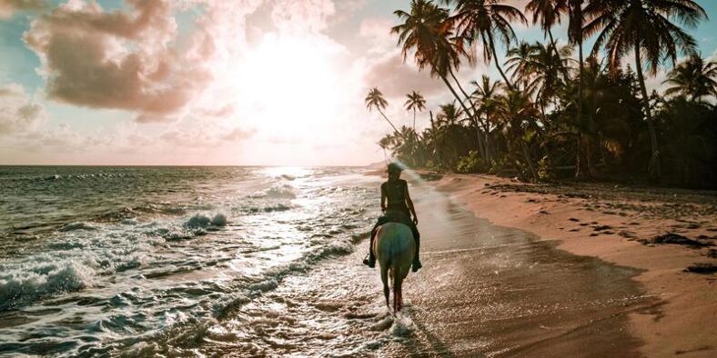 horseback riding on the beach