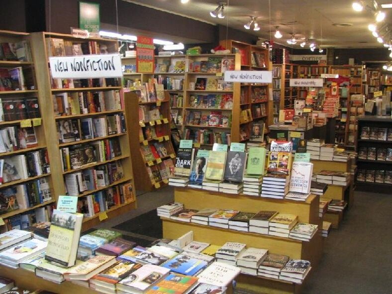 LGBTQ+ bookstores: A picture from inside Unabridged Bookstore in Chicago.