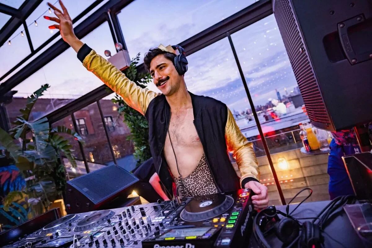 New York-based DJ Joey with the Mustache