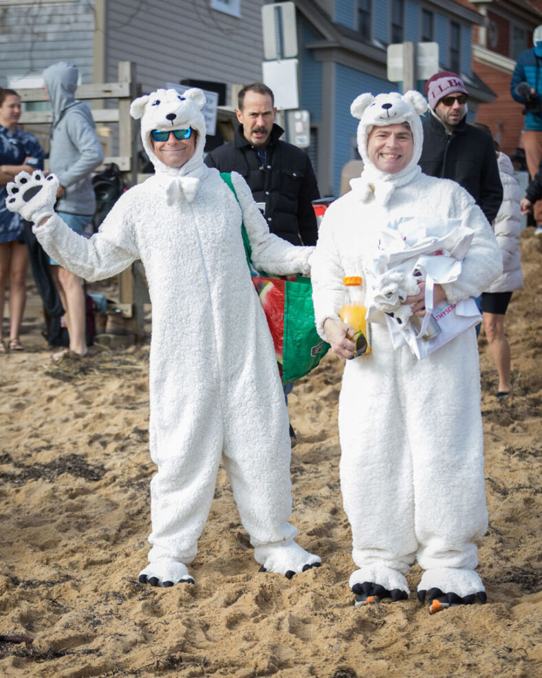 PHOTOS Boys in speedos braved Provincetown’s wintry waters at Polar Bear Plunge