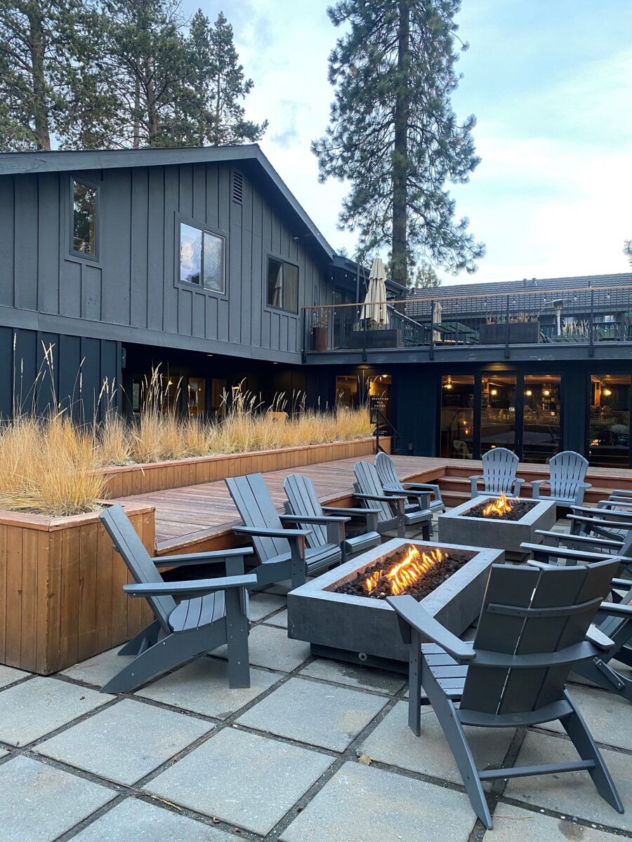 The fire pits at the Coachman Hotel