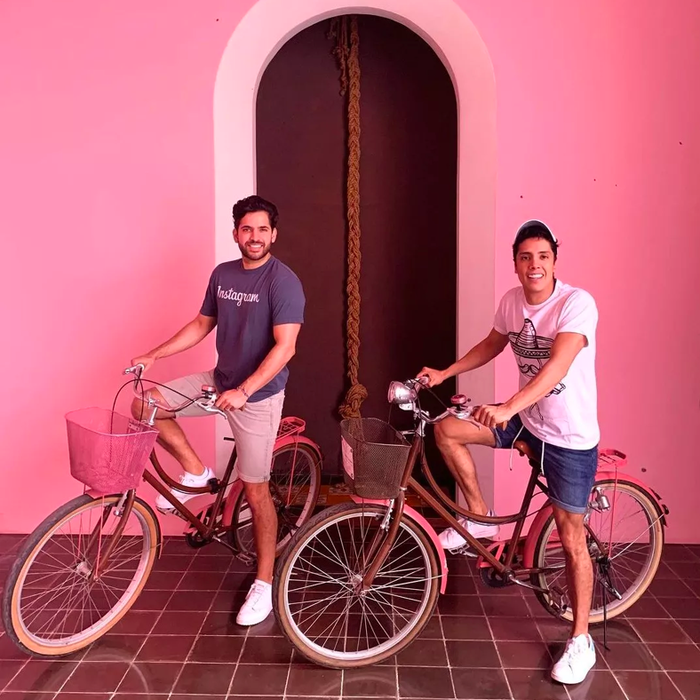 Two men on bikes