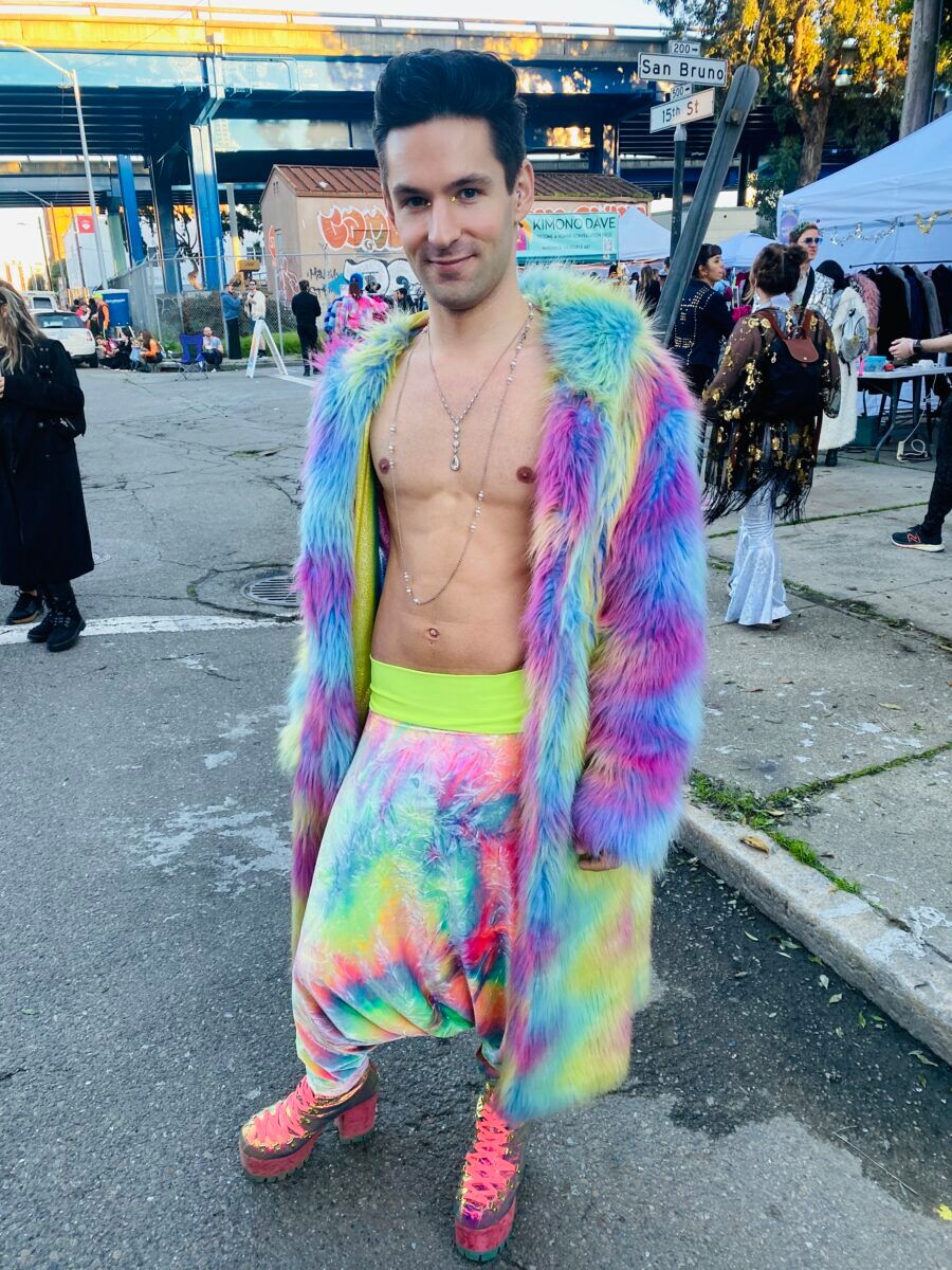 Like a rtue SF boy, Tyler greets the new year with a psychodelic ensemble.