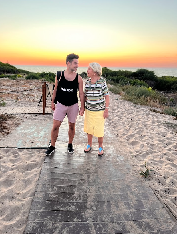 Author with grandmother