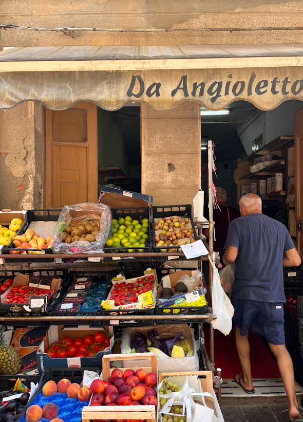 Food at an outdoor market