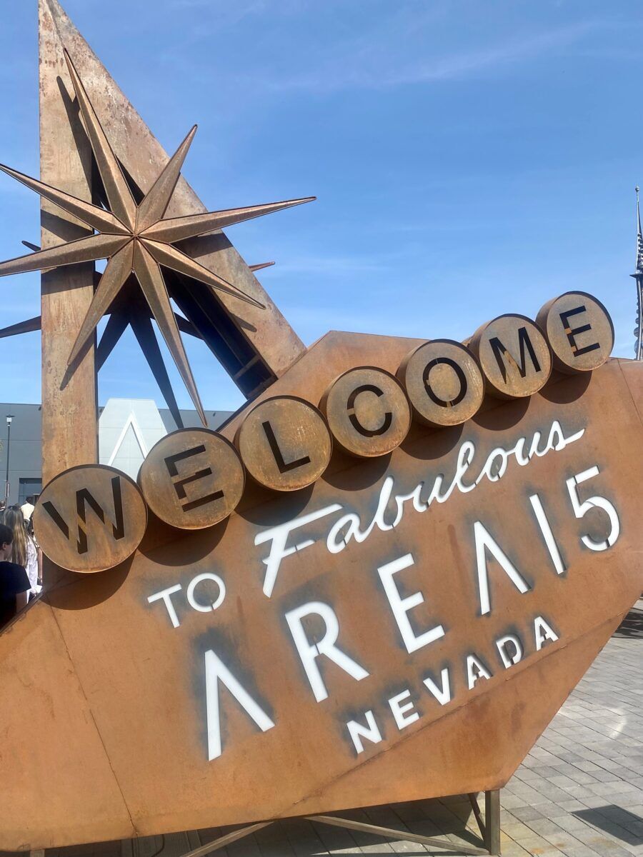 The sign for Area15 in Las Vegas.