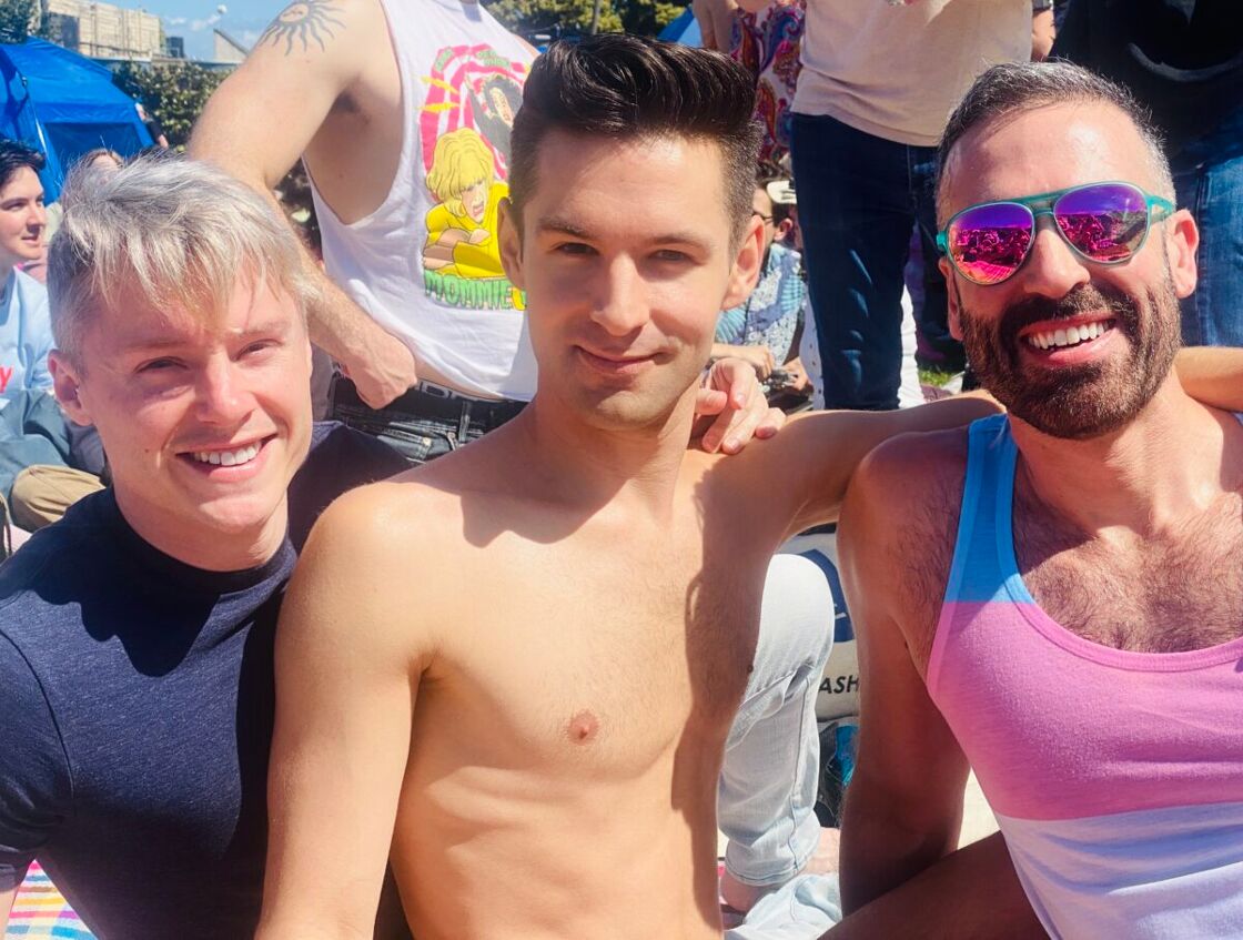 Lucas, Tyler, and John basking in the sun