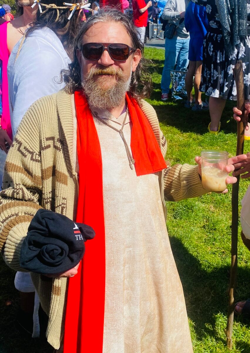 A nod to The Big Lebowski with this The Dude Hunky Jesus