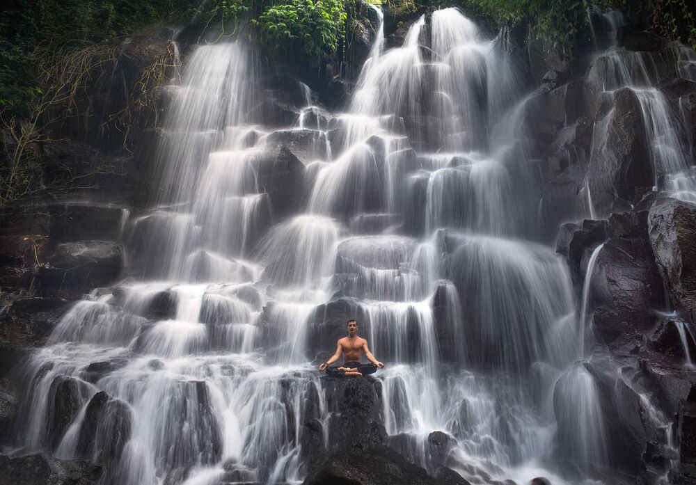 Meditating in Bali