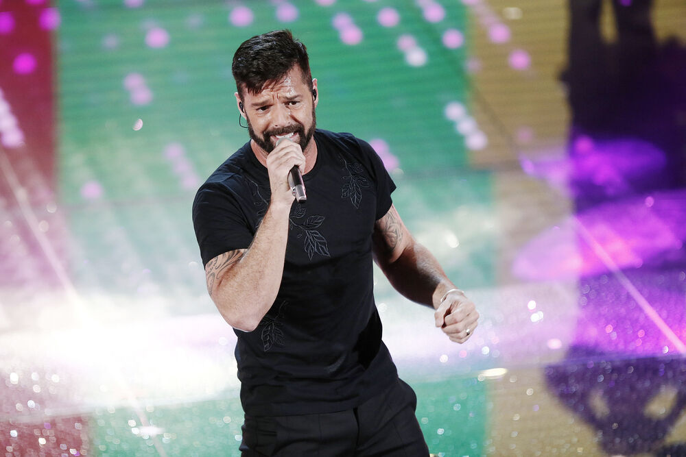 Singer Ricky Martin performs during the 67th Sanremo Song Festival on February 7, 2017
