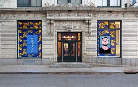 The entrance to the Andy Warhol Museum in Pittsburgh.