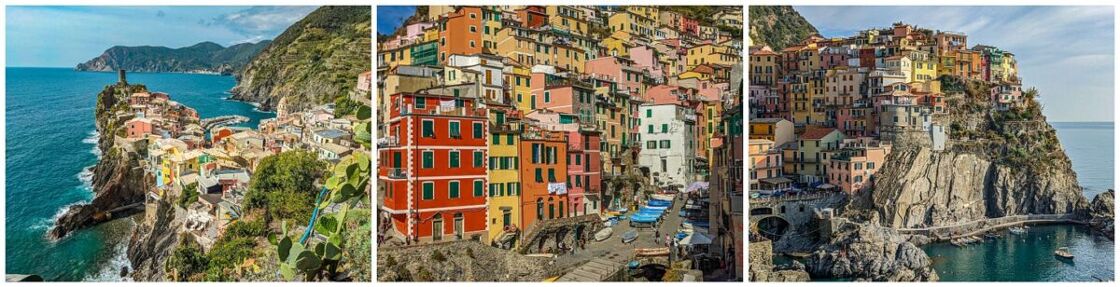 A view of the villages at the Cinque Terre