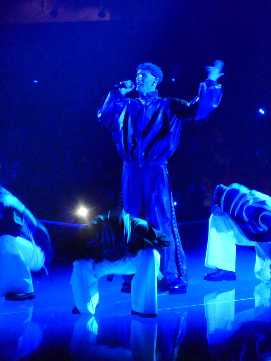 Lithuania’s Silvester Belt performs
