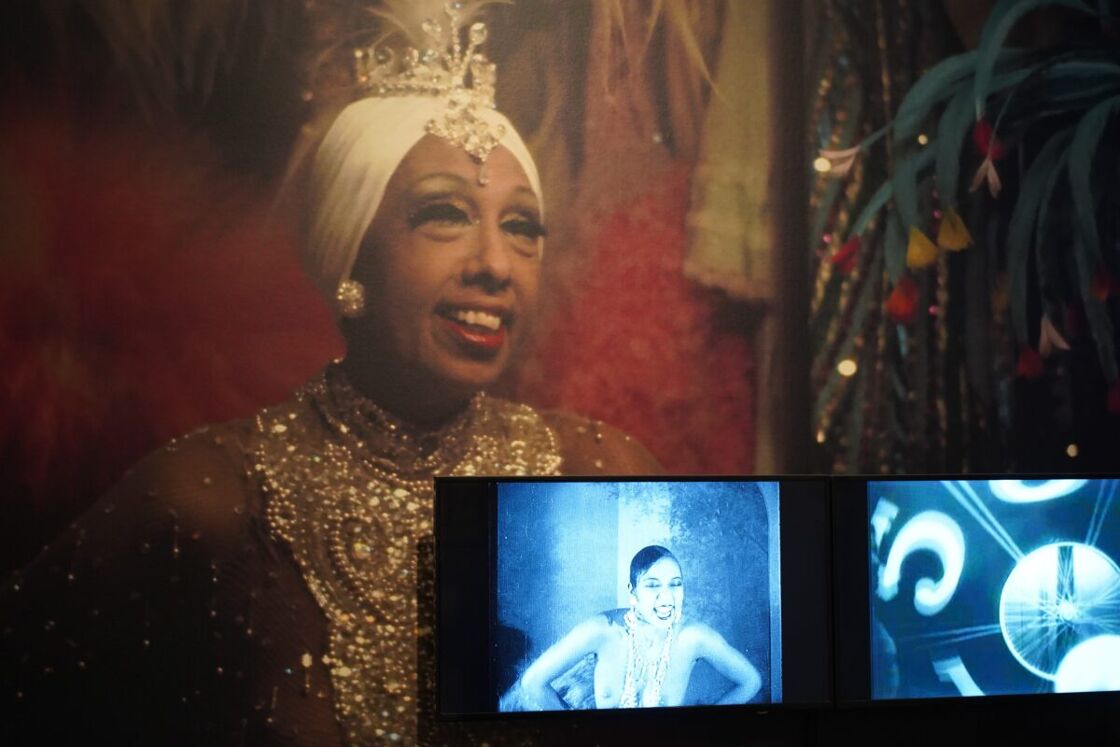Portraits of Josephine Baker at a young and older age.
