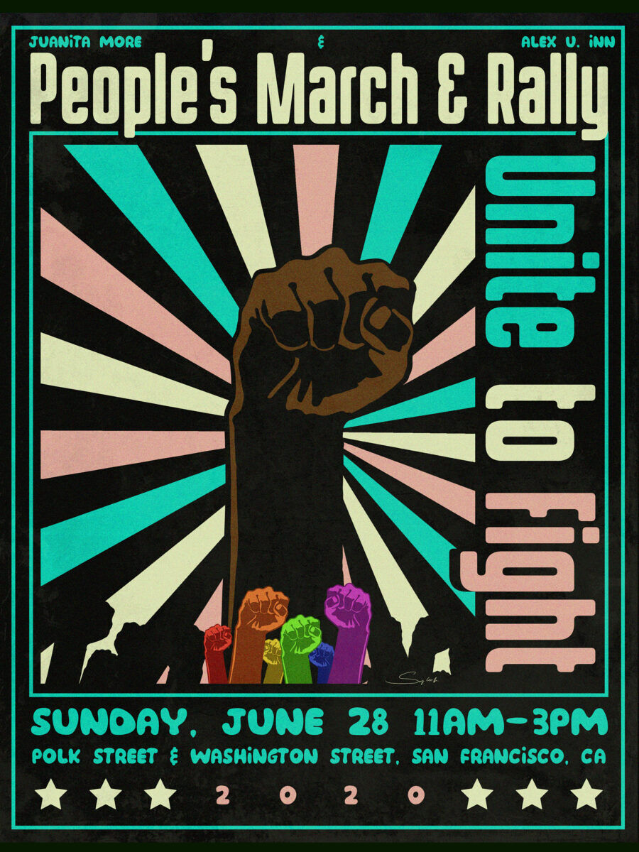 Juanita More People's March and Rally poster
