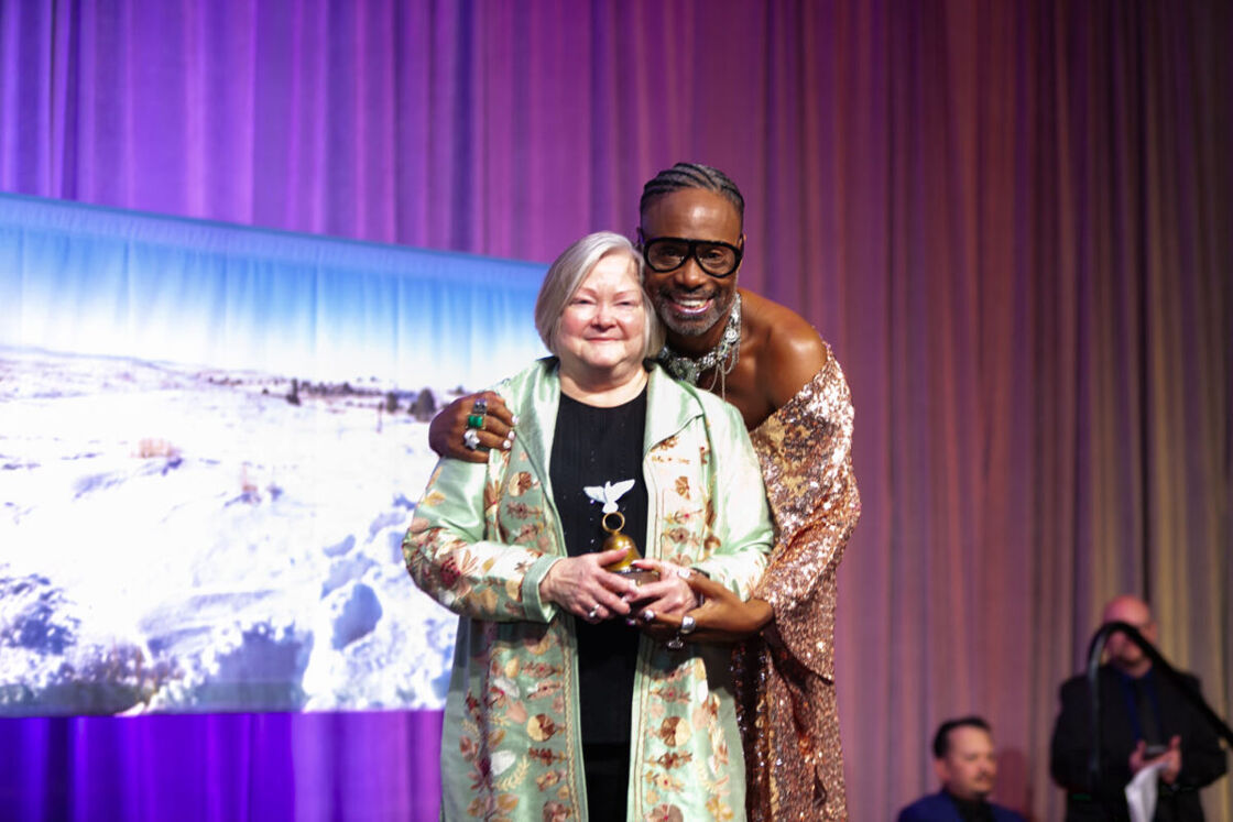 A photo of Billy Porter and Judy Shepard at Matthew Shepard Gala. 