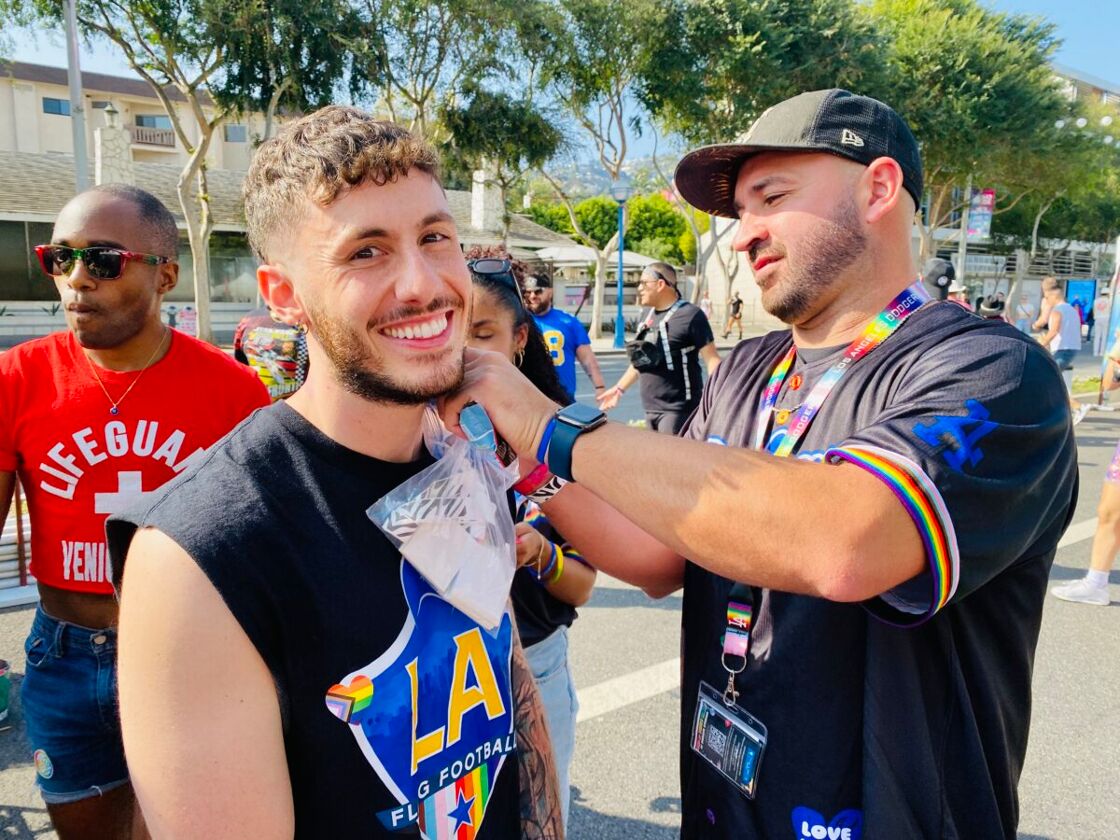 A WeHo cutie getting some temporary ink.