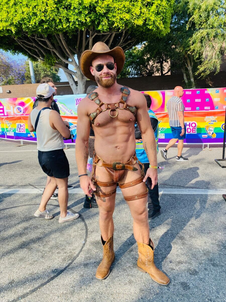 Cowboy Carter couture at WeHo Pride
