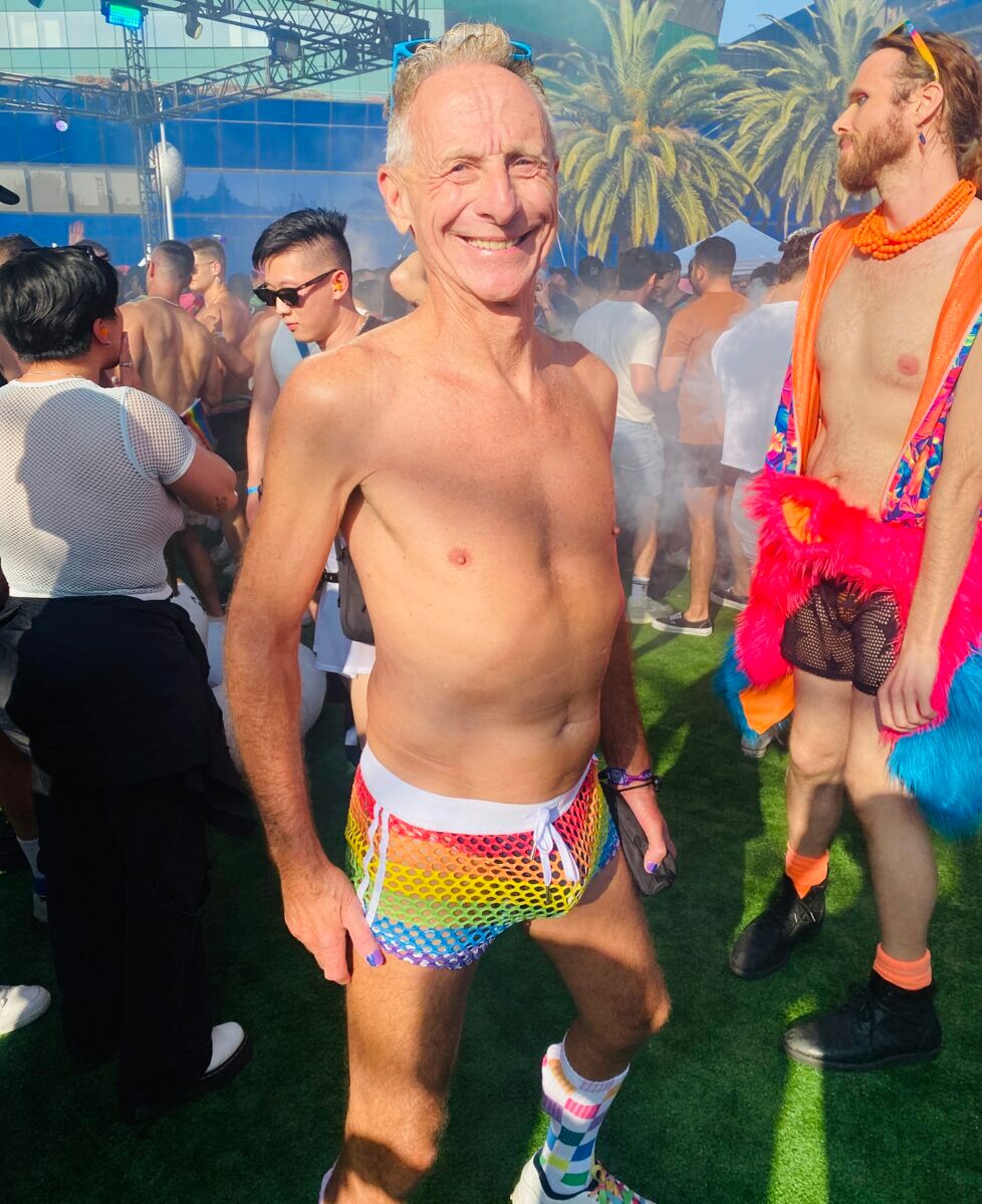 WeHo daddy posing at Summertramp at West Hollywood Pride
