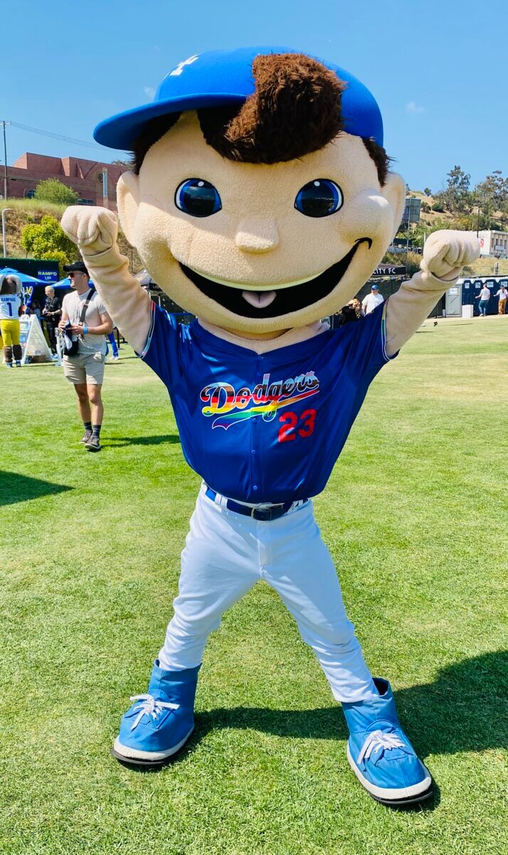 Dodgers mascot at LA Pride