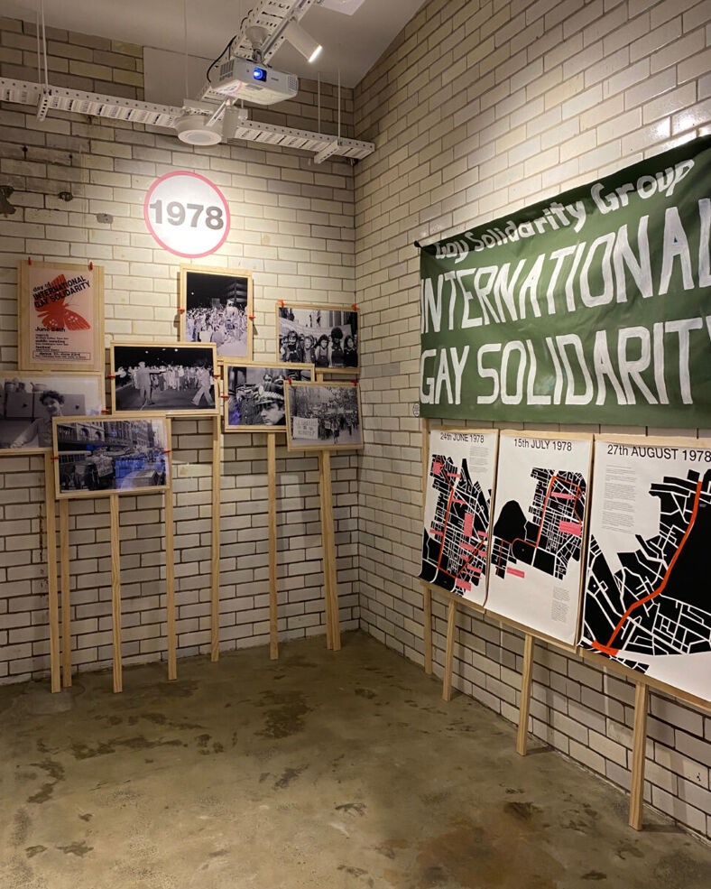 Art exhibition at one of the cells in Qtopia, an old police station.