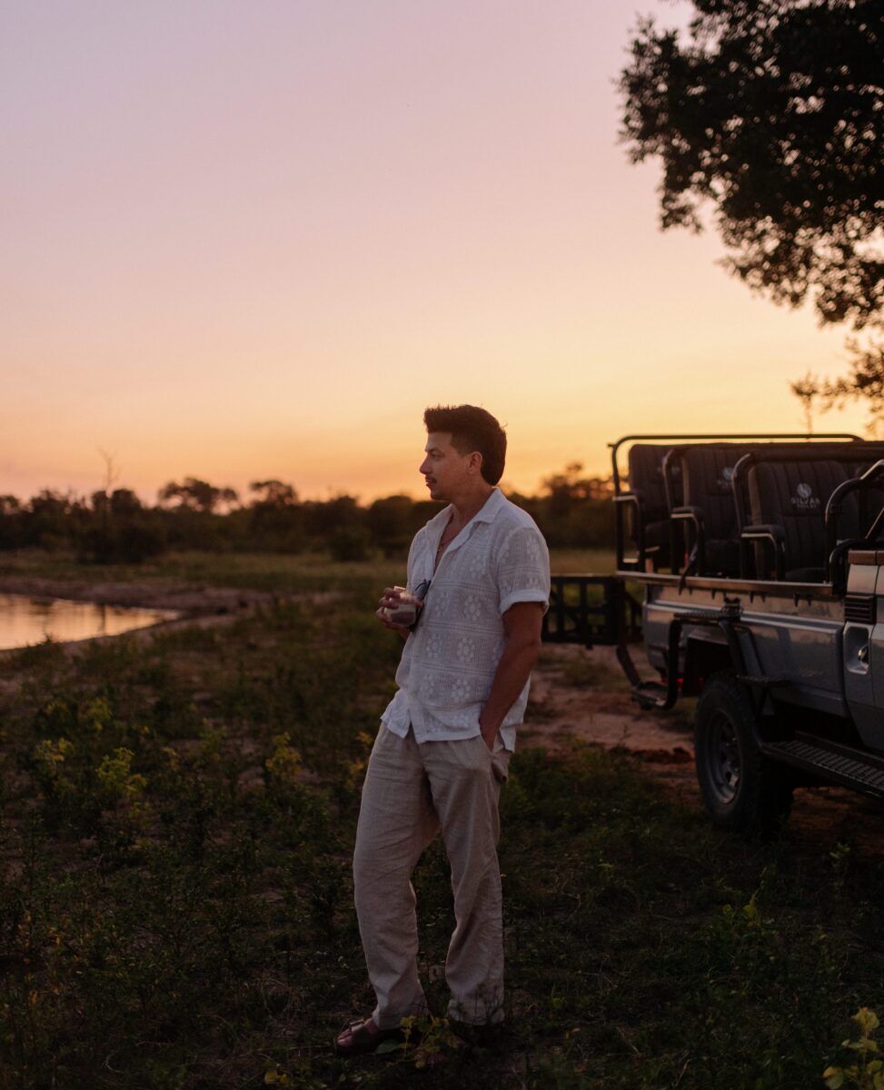 Matthew Schueller takes in the sunrise at Silvan Safari, South Africa. 