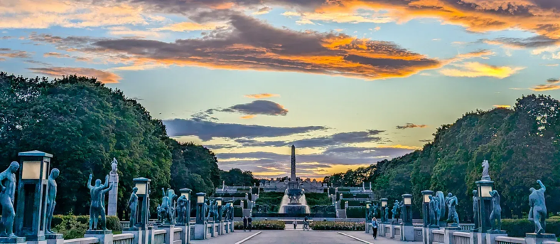 The entrance to Vigeland Sculpture Park.