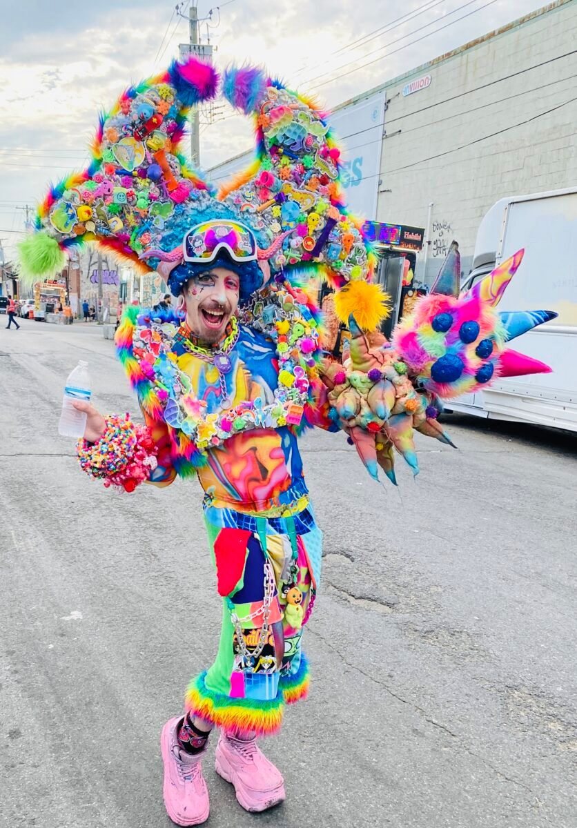 Artsy man on the streets of New York Pride