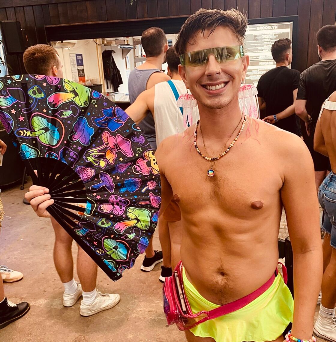 Boy with jellyfish earrings