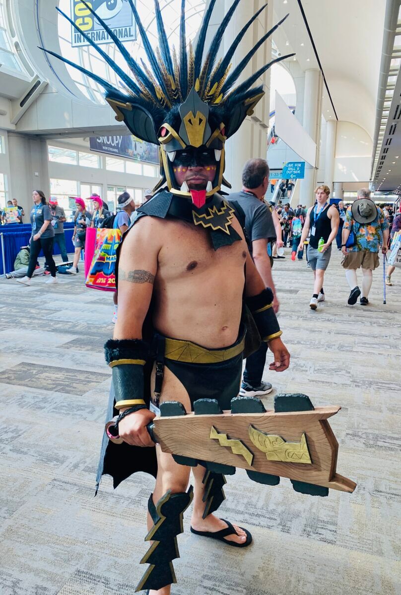 The Caped Camazotz Crusader, a Mayan twist on Batman at SDCC 2024.