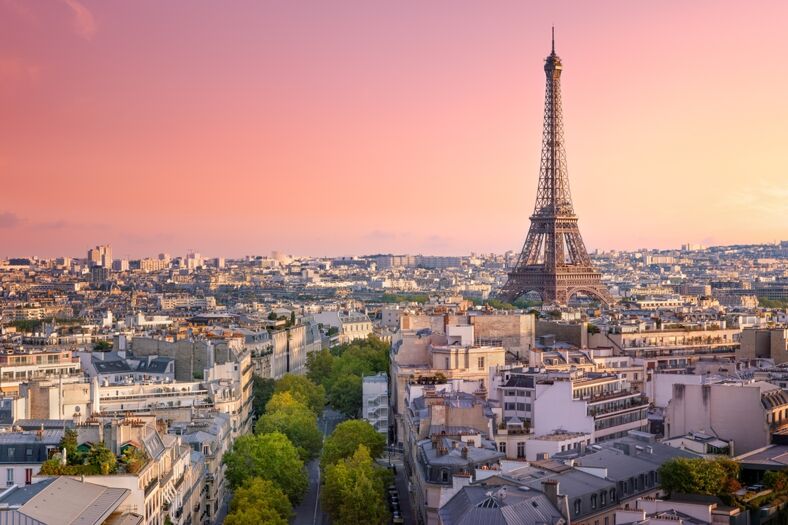 Cityscape of Paris with Eiffel Tower