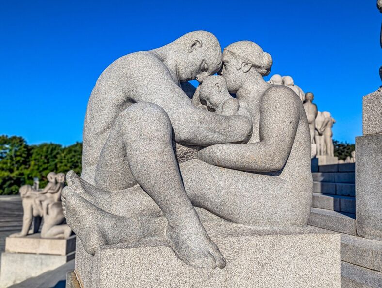 A statue at Vigeland Sculpture Park